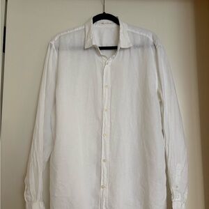 Zara White Button-Up Shirt